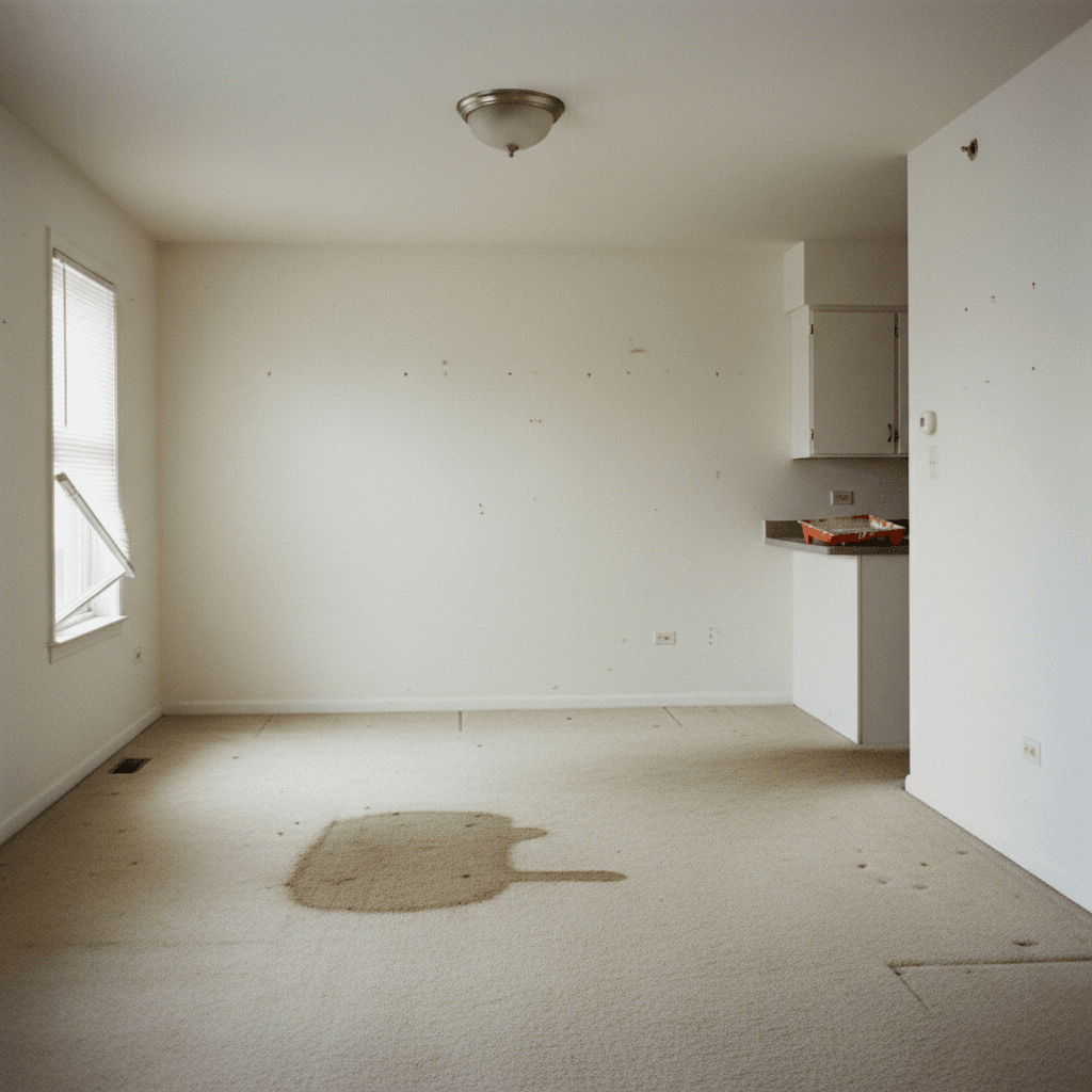 A small rental apartment after a tenant move-out